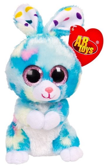 Мягкая игрушка ABtoys Кролик голубой 15 см (фото modal 1)