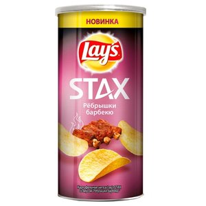 Чипсы Lay's Stax картофельные Ребрышки барбекю (фото modal nav 1)