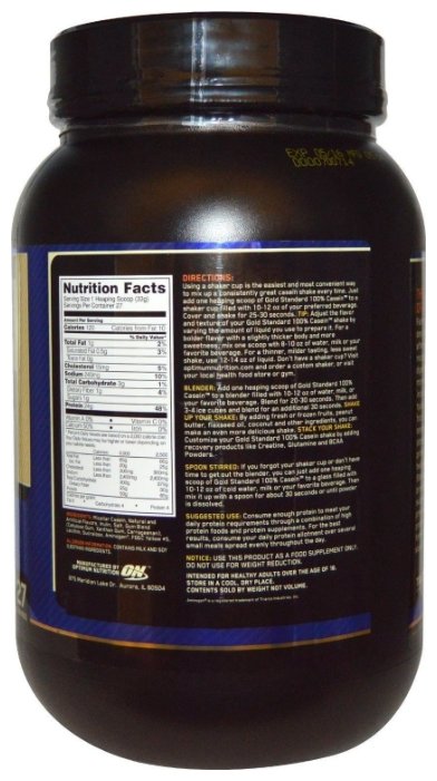 Протеин Optimum Nutrition 100% Casein Gold Standard (907-910 г) (фото modal 5)
