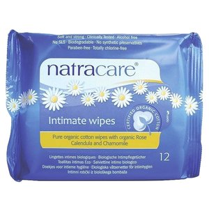 Natracare Влажные салфетки для интимной гигиены Organic Cotton, 12 шт (фото modal nav 1)