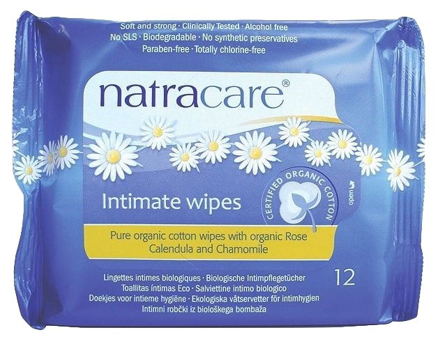 Natracare Влажные салфетки для интимной гигиены Organic Cotton, 12 шт (фото modal 1)