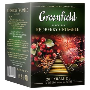Чай черный Greenfield Redberry Crumble в пирамидках (фото modal nav 1)