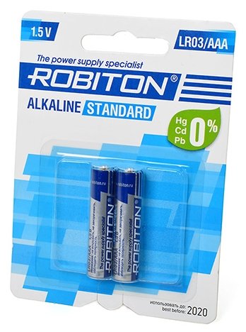 Батарейка AAA ROBITON LR03 BL2 (фото modal 1)