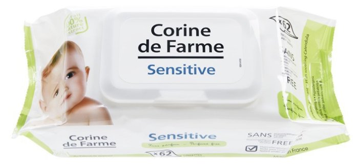 Влажные салфетки CORINE de FARME Sensitive с календулой (фото modal 3)
