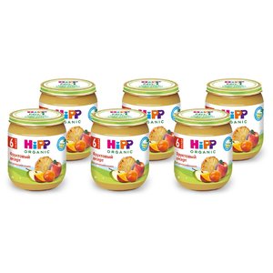 Пюре HiPP фруктовый десерт (с 6 месяцев) 125 г, 6 шт (фото modal nav 1)
