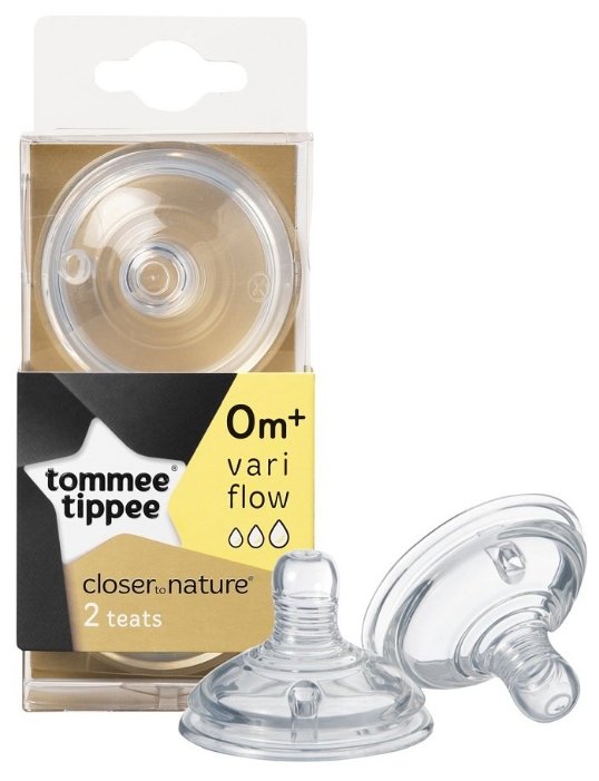 Соска Tommee Tippee Closer to Nature Easi-Vent силиконовая (перем. поток) 0м+ 2шт. (фото modal 2)