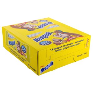 Батончик Nesquik с какао-нугой, 28 г, коробка (фото modal nav 1)