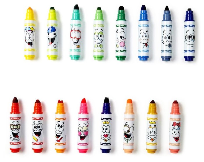 Crayola Набор мини-фломастеров с фигурными наконечниками 58-8709 (16 шт.) (фото modal 2)