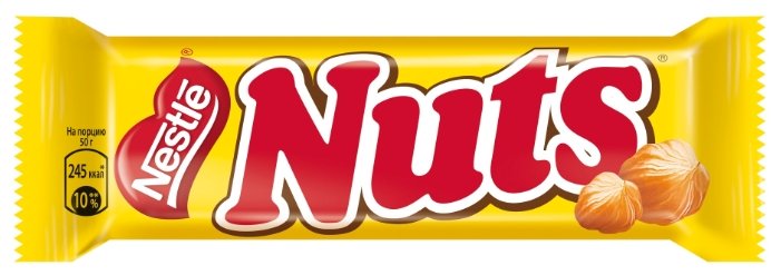 Батончик Nuts с цельным фундуком, 50 г (фото modal 1)