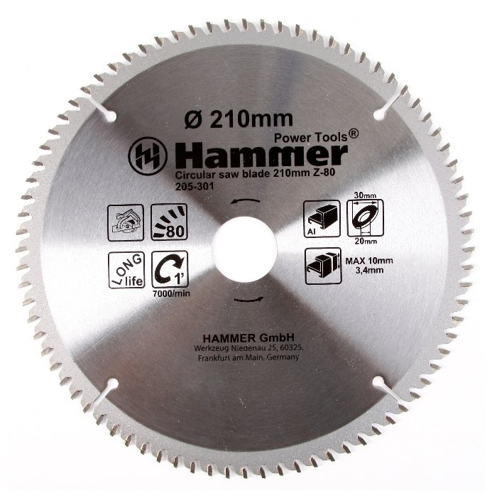 Пильный диск Hammer Flex 205-301 CSB AL 210х30 мм (фото modal 1)