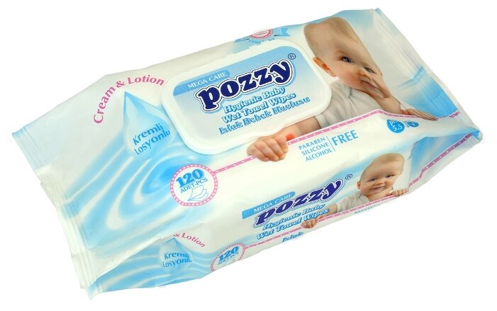Влажные салфетки Pozzy Cream & Lotion (фото modal 1)
