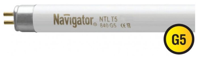 Лампа люминесцентная Navigator, NTL-T5-08-840-G5 G5, T5, 8Вт, 4200К (фото modal 1)