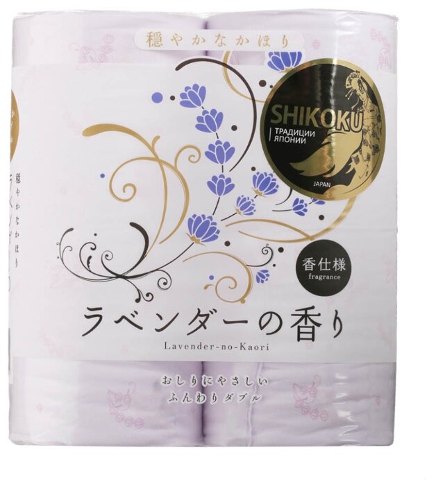 Туалетная бумага Shikoku Tokushi Lavender-no-Kaori двухслойная (фото modal 1)