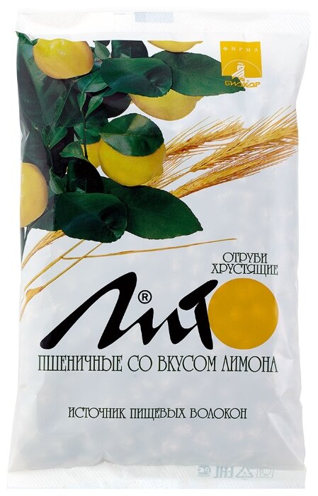Отруби Лито пшеничные хрустящие сладкие с кальцием (со вкусом лимона), 200 г (фото modal 1)