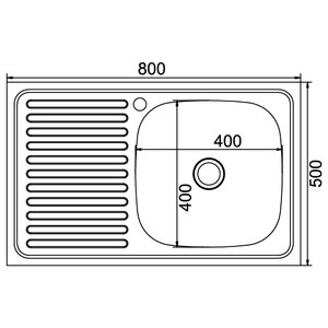Накладная кухонная мойка Mixline 50х80 (0,4) 1 1/2 правая (фото modal nav 2)