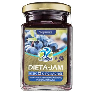 Джем низкокалорийный Biomeals Dieta-Jam Черника без сахара, банка 230 г (фото modal nav 1)