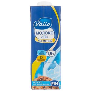 Молоко Valio ультрапастеризованное без лактозы 1.5%, 0.25 л (фото modal nav 2)