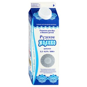 Молоко Рузское Молоко пастеризованное 4%, 1 кг (фото modal nav 1)
