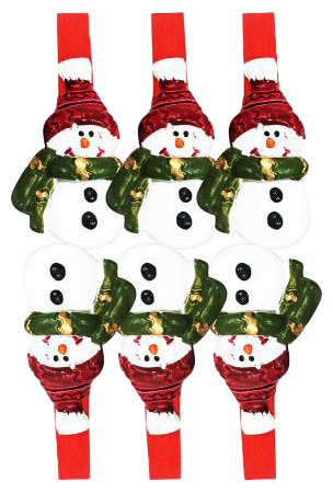 Набор елочных игрушек Феникс Present Снеговики в шарфиках (41830) (фото modal 1)