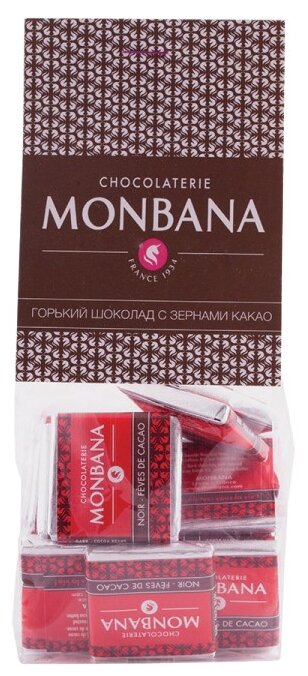 Шоколад Monbana горький с зернами какао порционный (фото modal 1)