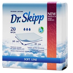 Одноразовые пеленки Dr. Skipp Soft Line 60х45 (фото modal nav 3)