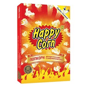 Попкорн Happy Corn сладко-солёный в коробке в зернах, 100 г (фото modal nav 1)