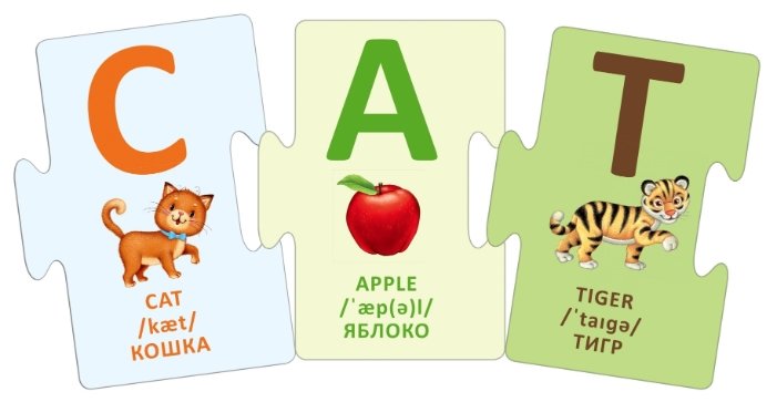 Набор карточек Робинс Пазлы. Английский для малышей 15.5x11.4 см 26 шт. (фото modal 3)
