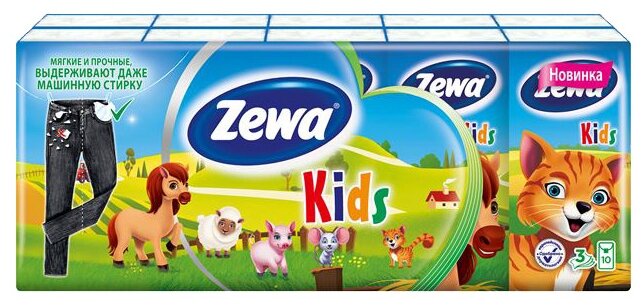 Платочки Zewa Kids 21 х 21 (фото modal 1)