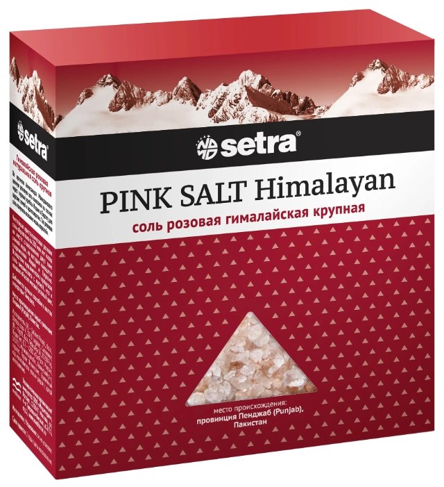 Setra Соль Гималайская розовая крупная, 500 г (фото modal 1)