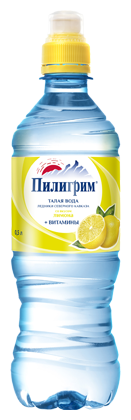 Минеральная питьевая вода Пилигрим лимон негазированная, ПЭТ спорт (фото modal 1)