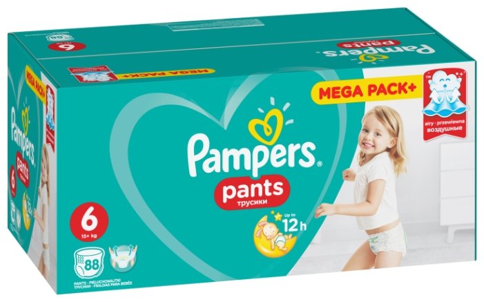 Pampers трусики Pants 6 (15+ кг) 88 шт. (фото modal 2)