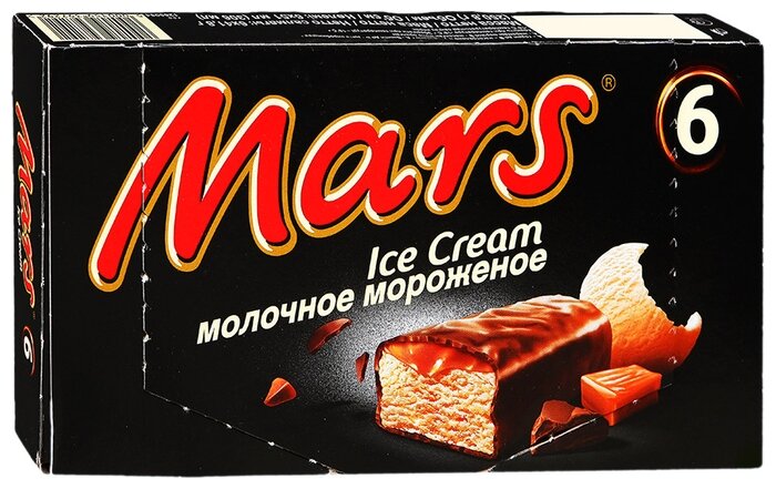 Мороженое Mars молочное с карамелью в шоколадной глазури 6 шт 41,8 г (фото modal 1)