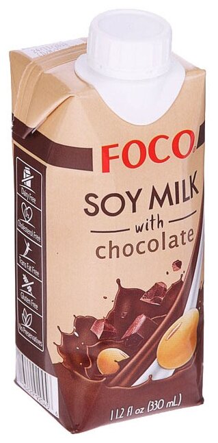 Молоко соевое FOCO Soy milk with chocolate (фото modal 2)