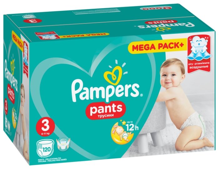 Pampers трусики Pants 3 (6-11 кг) 120 шт. (фото modal 1)