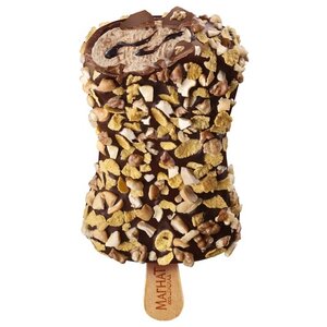 Мороженое Магнат Брюнетка грецкий орех с шоколадным топингом в шоколадно-ореховой глазури 82 г (фото modal nav 1)
