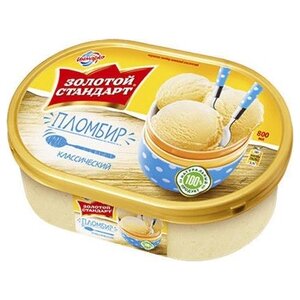 Мороженое Золотой стандарт пломбир классический ванильный 475 г (фото modal nav 1)