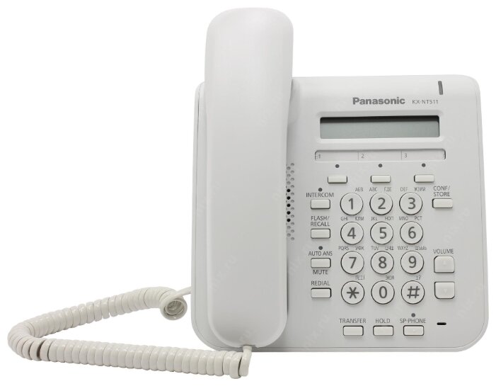 VoIP-телефон Panasonic KX-NT511А белый (фото modal 1)