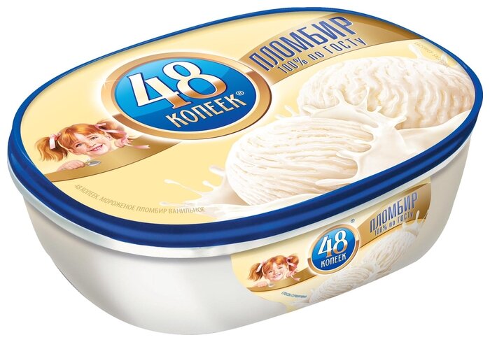 Мороженое 48 КОПЕЕК пломбир ванильный 446 г (фото modal 1)
