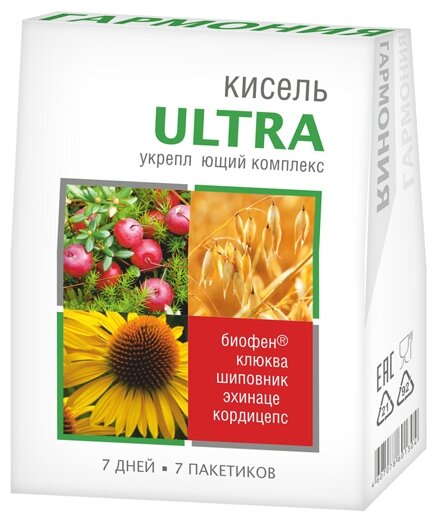 Кисель Гармония Витаминизированный ULTRA Укрепляющий комплекс порционный 140 г (фото modal 1)