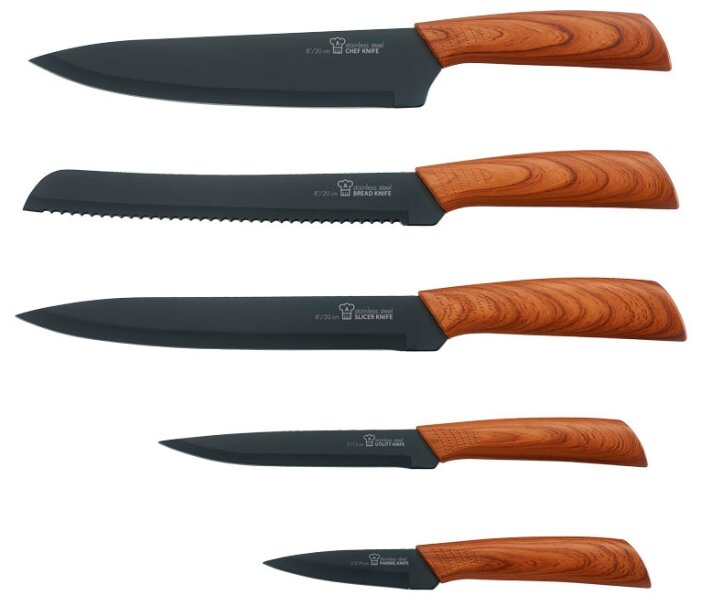 Набор AURORA 5 ножей с подставкой AU 866 (фото modal 2)