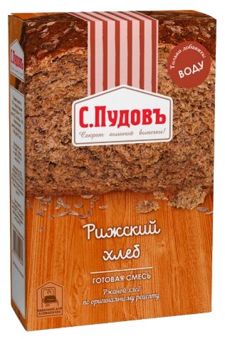 С.Пудовъ Смесь для выпечки хлеба Рижский хлеб, 0.5 кг (фото modal 1)