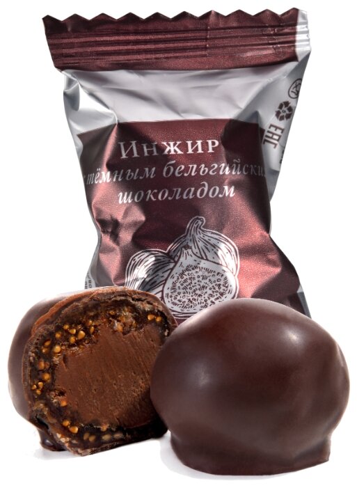 Набор конфет Глазурный берег Инжир с темным бельгийским шоколадом 210 г (фото modal 2)