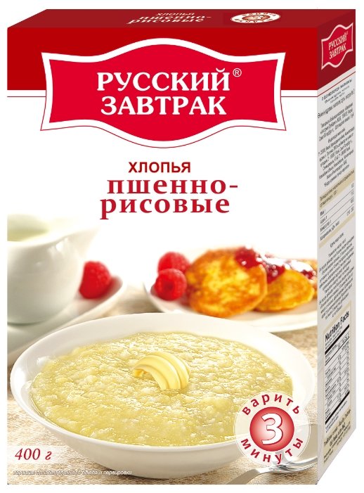 Русский завтрак Хлопья пшенно-рисовые, 400 г (фото modal 1)