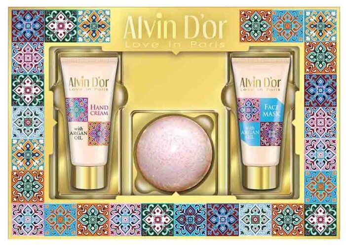 Набор Alvin D'or SPA Argan Oil: крем для рук, маска для лица, гейзер для ванны (фото modal 1)