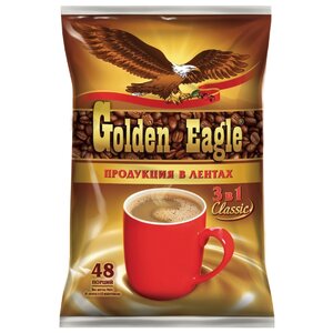 Растворимый кофе Golden Eagle 3 в 1 Classic, в пакетиках (фото modal nav 3)