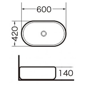 Раковина 60 см Grossman GR-3015 (фото modal nav 2)