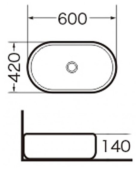 Раковина 60 см Grossman GR-3015 (фото modal 2)