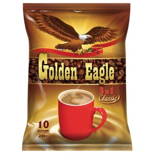 Растворимый кофе Golden Eagle 3 в 1 Classic, в пакетиках (фото modal nav 2)