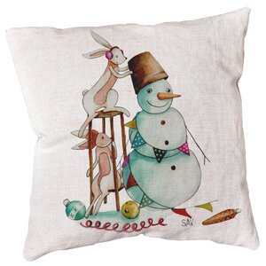 Подушка декоративная Счастье в мелочах Кроли со снеговиком 45 х 45 см (ПДЛХ-Н-93) (фото modal nav 1)