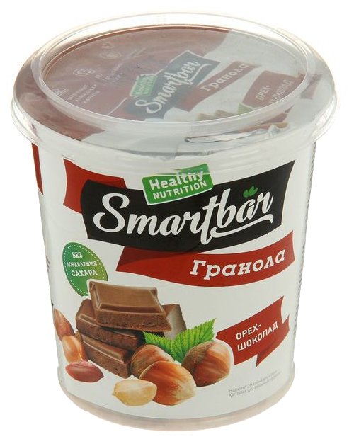 Гранола Smartbar хлопья с орехом и шоколадом, стакан (фото modal 1)